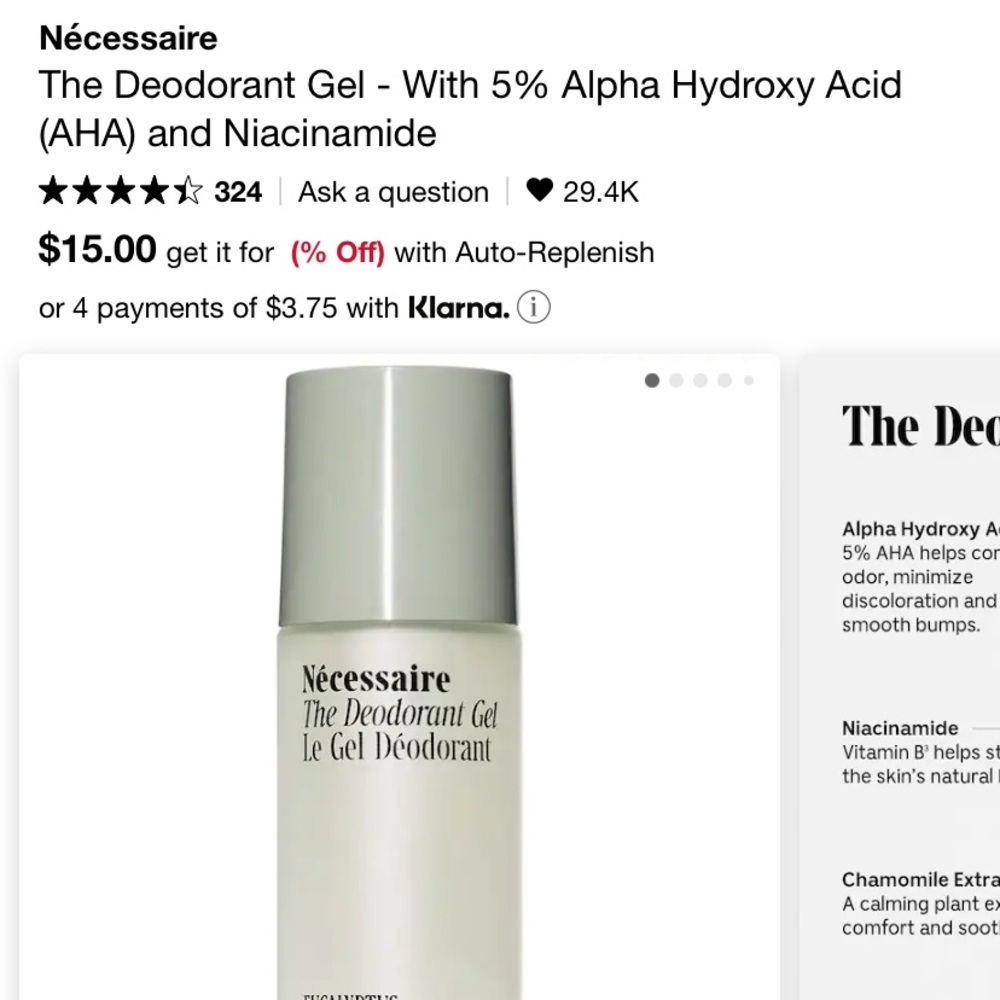Two Necessarie Deodorant Gels- one fragrance free, one eucalyptus. New, unopened